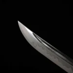 Katana Kissaki Close Up, Polished Sword Tip, Traditional Japanese Sword